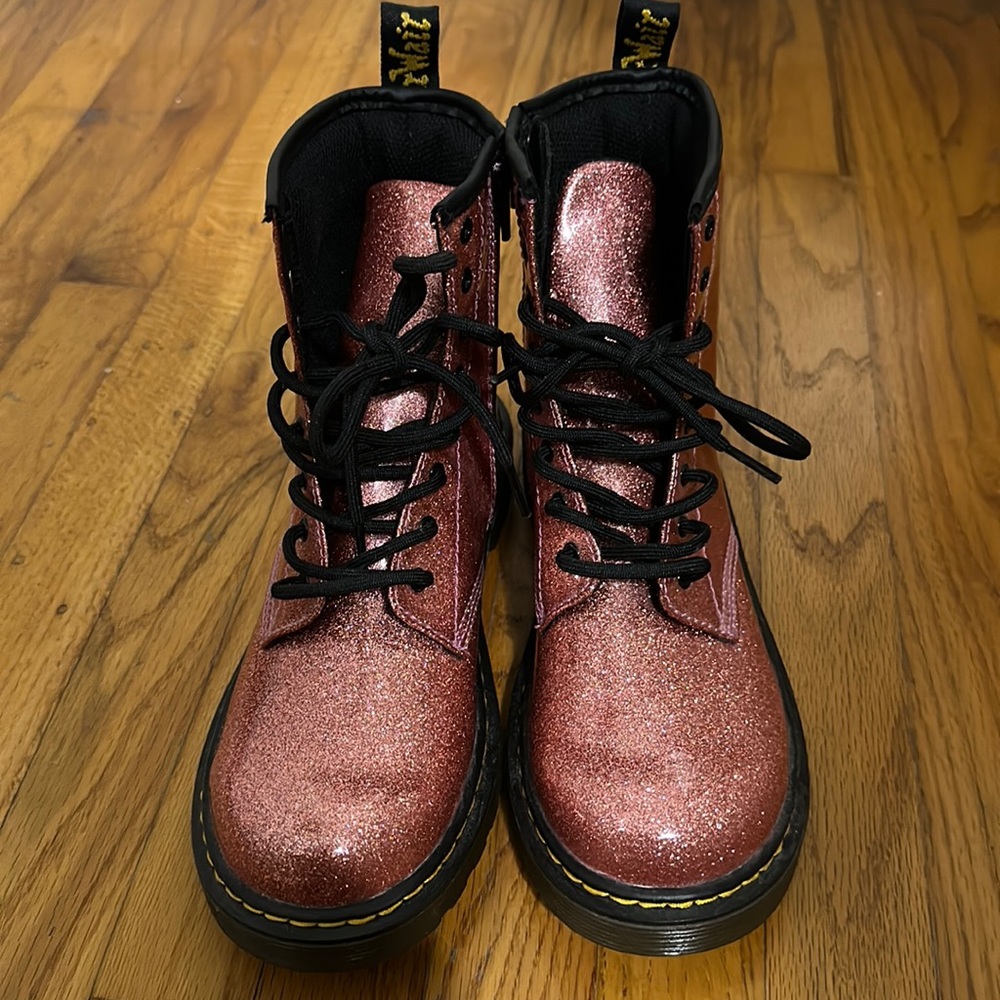Dr. Martens 1460 8-Eye Glitter Boot - Little Kid / Big Kid - Pink